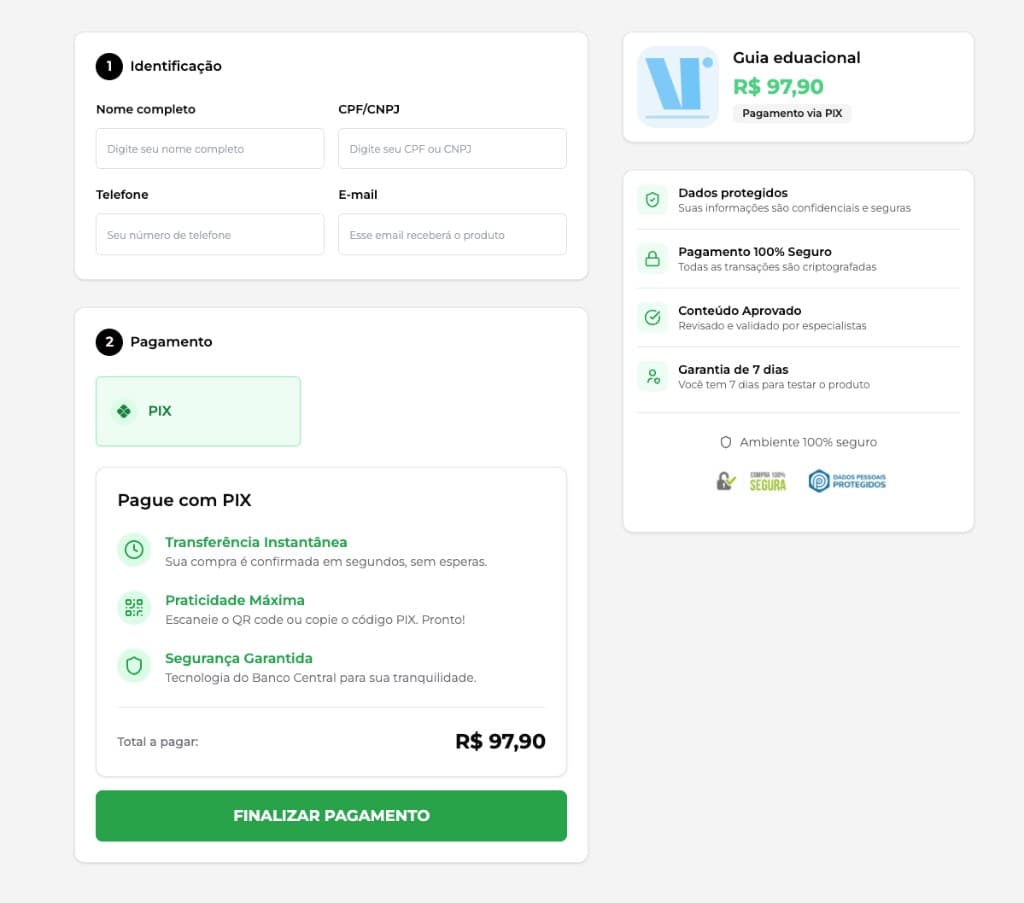 Checkout de alta conversão